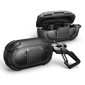 Dexnor for Beats Solo Buds Case with Drop-Proof Lock, Shockproof Rugged Bumper Cases Protective Cover with Carabiner & Keyring & Cleaner Kit - 1 of 1