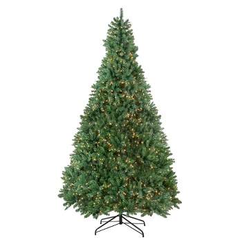 Northlight 9.5' Prelit Medium Buffalo Fir Artificial Christmas Tree - Clear Lights