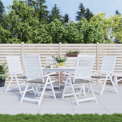 vidaXL Garden Chair Cushions 6 pcs Gray 19.7 in.x19.7 in.x1.2 in. Oxford Fabric