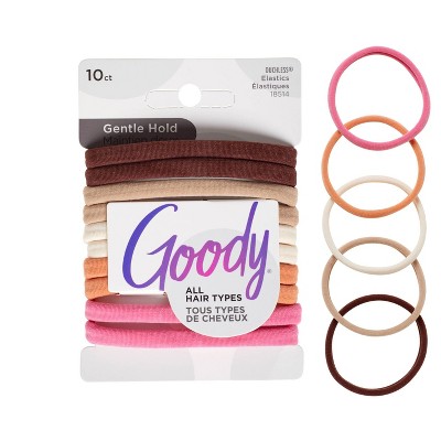 Goody Seamless Active Elastic Hair Ties - Warm - 10ct