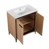 Single Sink Bathroom Vanity, With 2 Soft Closing Doors, Bathroom Vanity With Top Sink, Modern Bathroom Storage Cabinet - 4 of 4