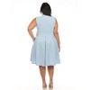 White Mark Plus Size Solid Fit and Flare Dress - 3 of 4