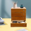 YIYIBYUS Wooden Desktop Storage Cabinet with 4 Lockable Drawers, Desk Organizer - 2 of 4