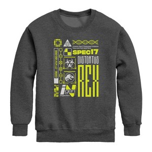 Boys' - Jurassic Park - Rex Digital Graphic Long Sleeve Fleece Sweatshirt - 1 of 3