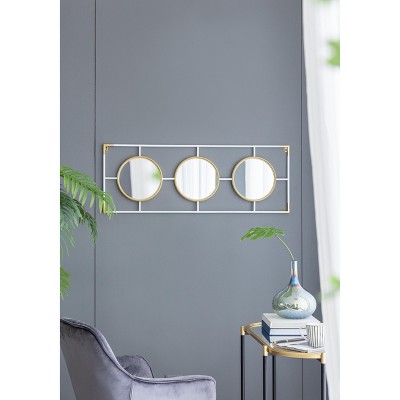 VYNXARIA 15.5*43.5" Gold And White Frame With Mirro