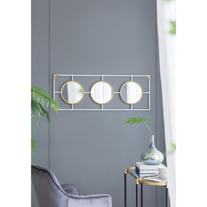 VYNXARIA 15.5*43.5" Gold And White Frame With Mirro - 1 of 4