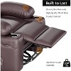 Leather Recliner Chair, Manual Recliner w/Comfortable Arms and Cup Holders for Living Room CF8011 - 4 of 4