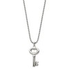 Black Bow Jewelry Stainless Steel Polished Key Pendant Necklace, 24 Inch - 2 of 4