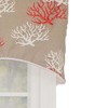 Sea Coral Cornice All Season 3" Rod Pocket Valance 50" x 17" Red by RLF Home - 3 of 4