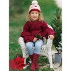 Girls Burgundy Bliss Tiered Sleeve Cable Knit Sweater - Mia Belle Girls - image 4 of 4