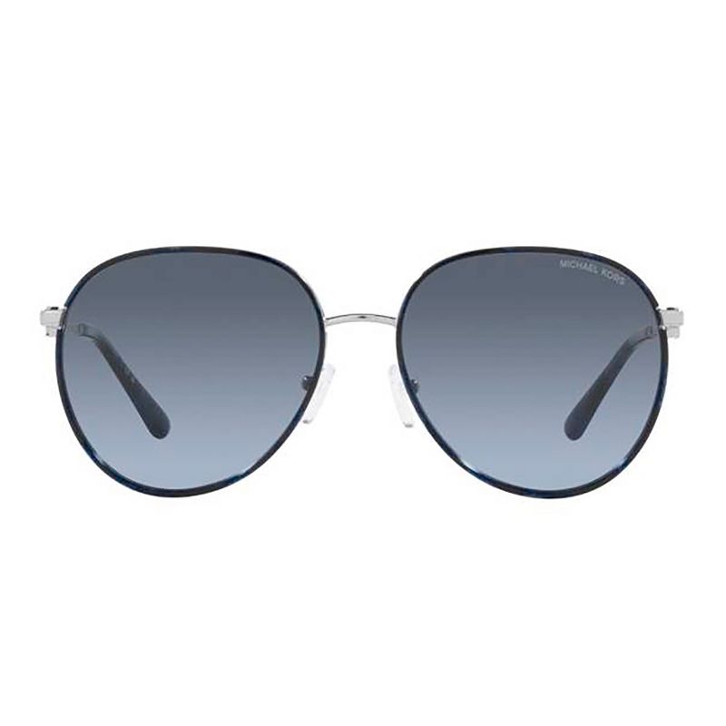 Michael Kors MK 1128J 10158F Womens Aviator Sunglasses Silver/Blue Tortoise 58mm, 2 of 4