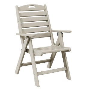 WestinTrends Malibu HDPE Adjustable Highback Folding Patio Dining Chair - 1 of 4