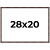 PosterPalooza | 28x20 Thin Bamboo Picture Frame, UV Acrylic, 2 Finishes - Gold and Brown - 2 of 4
