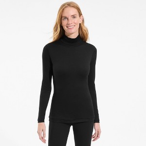 Lands' End Women's Baselayer Cozy Thermaskin Turtleneck Top - 1 of 4