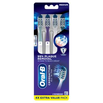 Oral-B CrossAction All In One Toothbrushes Medium - 4ct
