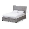 Queen Tibault Modern and Contemporary Fabric Upholstered Storage Bed Gray - Baxton Studio - 4 of 4
