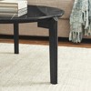 36in Modern Round Accent Side Coffee Table for Living Room, imitation marble tabletop, Dining Room, Tea, Home Décor - 3 of 4