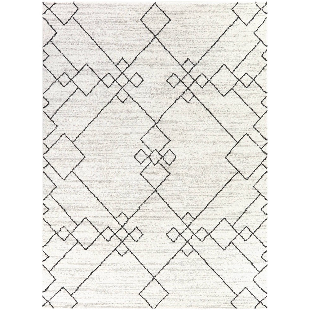 Photos - Doormat 5'3"x7' Alberto Transitional Geometric Rug White - Balta Rugs