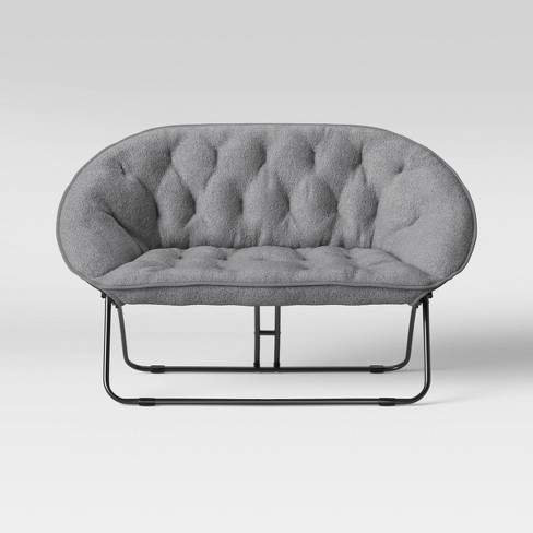 Sherpa Double Dish Chair Gray Room Essentials