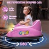 12V Kids Electric Bumper Car with 2.4G Remote Control, 360° Spinning, Music & LED Lights, Safety Bumper for Ages 2-5 Years, Yellow - 3 of 4