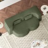 PAGED Modern Floor Sofa with 2 Pillows, Foam-Filled Sleeper Sofa Bed with Teddy Fabric for Living Room, Apartment, No Assembly Required - 4 of 4