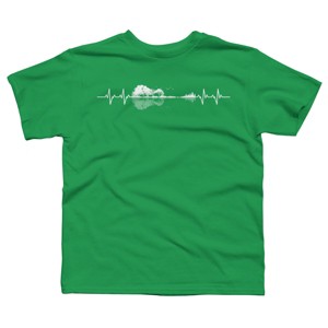Boy's Design By Humans Nature Guitar Heart Beat By Maryedenoa T-Shirt - 1 of 2