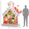 QingMoon Christmas Inflatable Gingerbread House, 7 FT Outdoor Holiday Blow Up Decorations Weather-Resistant for Yard, Lawn, Garden - 4 of 4