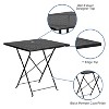 Flash Furniture Oia Commercial Grade 28" Square Indoor-Outdoor Steel Folding Patio Table - 3 of 4