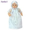 Sophia’s Celebration Gown & Matching Bonnet for 15” Baby Dolls, White - 2 of 2