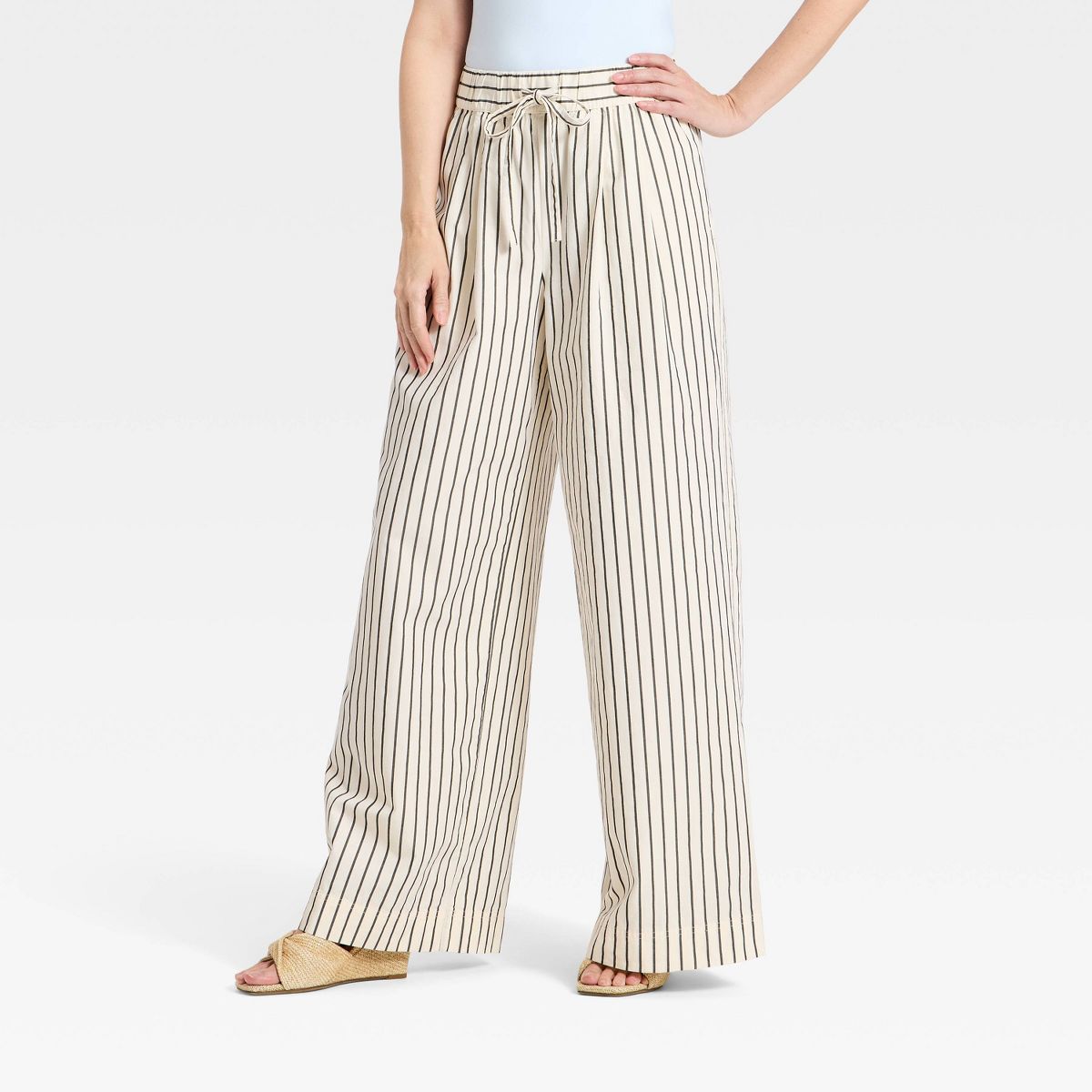 Women's Pull-On Twill Pants - A New Day™ - thumbnail 4