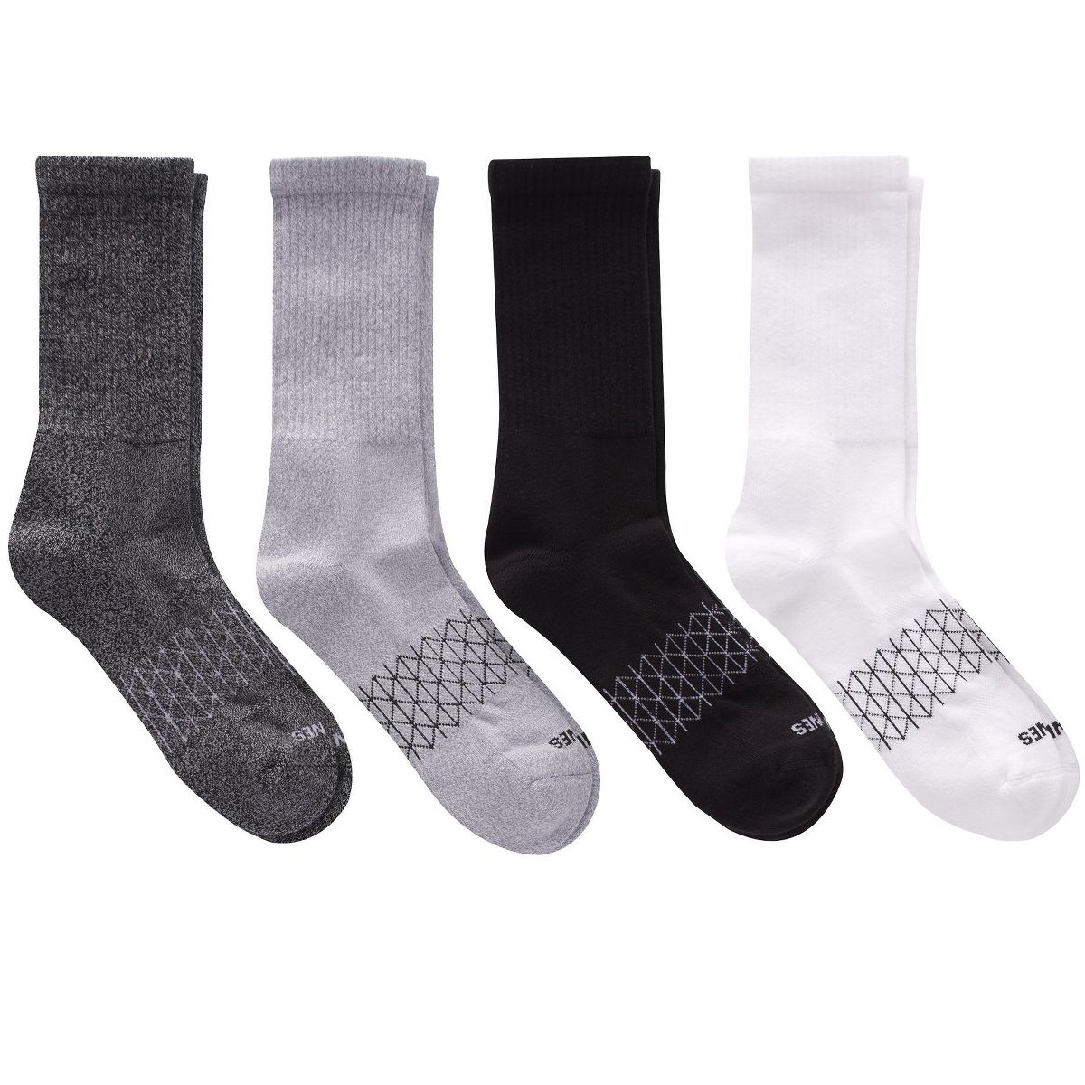 Hanes Absolute Active Men's Crew Socks Pack, 4-Pair Pack, Moisture Wicking, Seamless Toe, Cushioned - thumbnail 4