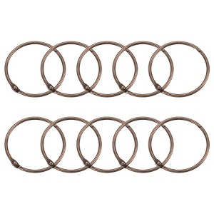 Unique Bargains Carbon Steel Loose Leaf Binder Snap Shower Curtain Rings 15 Pcs - 1 of 4