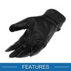 Unique Bargains Motorcycle Gloves Breathable Full Finger Gloves Black 1 Pair - 4 of 4