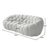 WJSHome Bubble Sofa,98.43'' Comfy Breathable Mesh Fabric Upholstered Curved Couch, 3D Honeycomb Shape Modern Couch for Living Room - 3 of 4