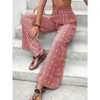 Coolmee Women's Wide Leg Pants High Waist Adjustable Knot Loose Casual Trousers Business Work Casual Pants - 4 of 4