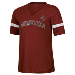 NCAA South Carolina Gamecocks Women's Mesh Trim V-Neck T-Shirt - 1 of 3