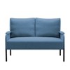 DOMETOUR 45.7" Loveseat Couch for Living Room Bedroom Apartment, Metal Frame Futon Loveseat  Sofa - image 2 of 4