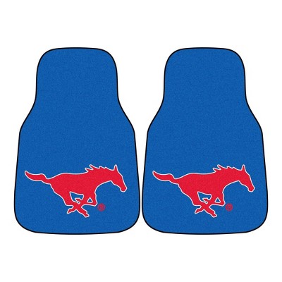 NCAA SMU Mustangs Carpet Car Mat Set - 2pc