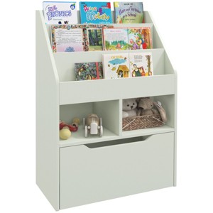 TopComfy Decorative Bookshelf Kids Bookcase Multifunctional Book Shelf Rack with Storage Drawer for Books Playroom, Green, 40.6"*14.6"*6.5" - 1 of 4