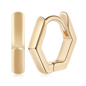 Turandoss 18K Gold Huggie Hoop Earrings for Women Girls - S925 Sterling Silver Post Diamond Clip on Hoop Earrings Hypoallergenic, Christmas Gifts - 1 of 1