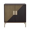 Treasure Trove Accents 2 Door Cabinet Midnight Hour Champagne: Modern Design, Gold Accents, Metal Legs - 2 of 4