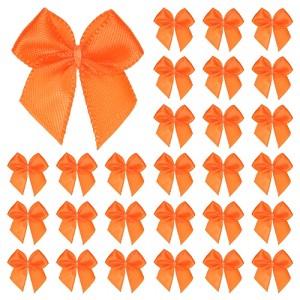 Unique Bargains Polyester Checkered Mini Satin Craft Ribbon Bow 1x1 Inch 200 Pcs - 1 of 4