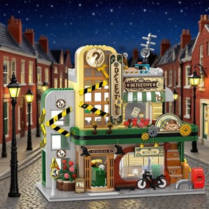 Detective Agency Building Set,1231PCS Detective House Building Block Toy with Clue Wall Sofa, Office Architecture Construction Model for 6+ - 1 of 4