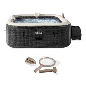 Intex PureSpa Plus Inflatable Square Hot Tub Spa with Maintenance Accessory Kit - 1 of 4