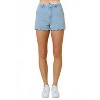 Women's Scalloped Denim Shorts - day + moon - 2 of 4
