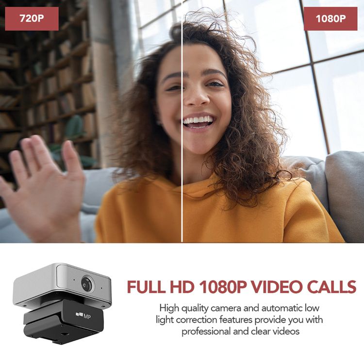 Mobile Pixels 1080p AI Web Camera with Microphone in Gray, 6 of 8