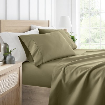4 Piece Bed Sheet Set Solid Double Brushed Microfiber, Ultra Soft, Easy Care - Becky Cameron