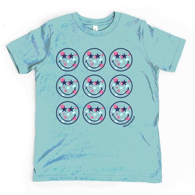 The Juniper Shop SmileyWorld Patriotic Stars Stacked Youth Short Sleeve Tee