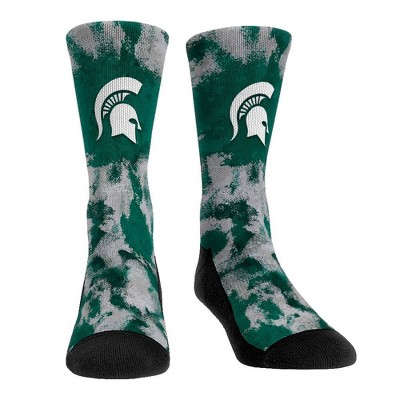 NCAA Michigan State Spartans Paint Crew Socks - L/XL