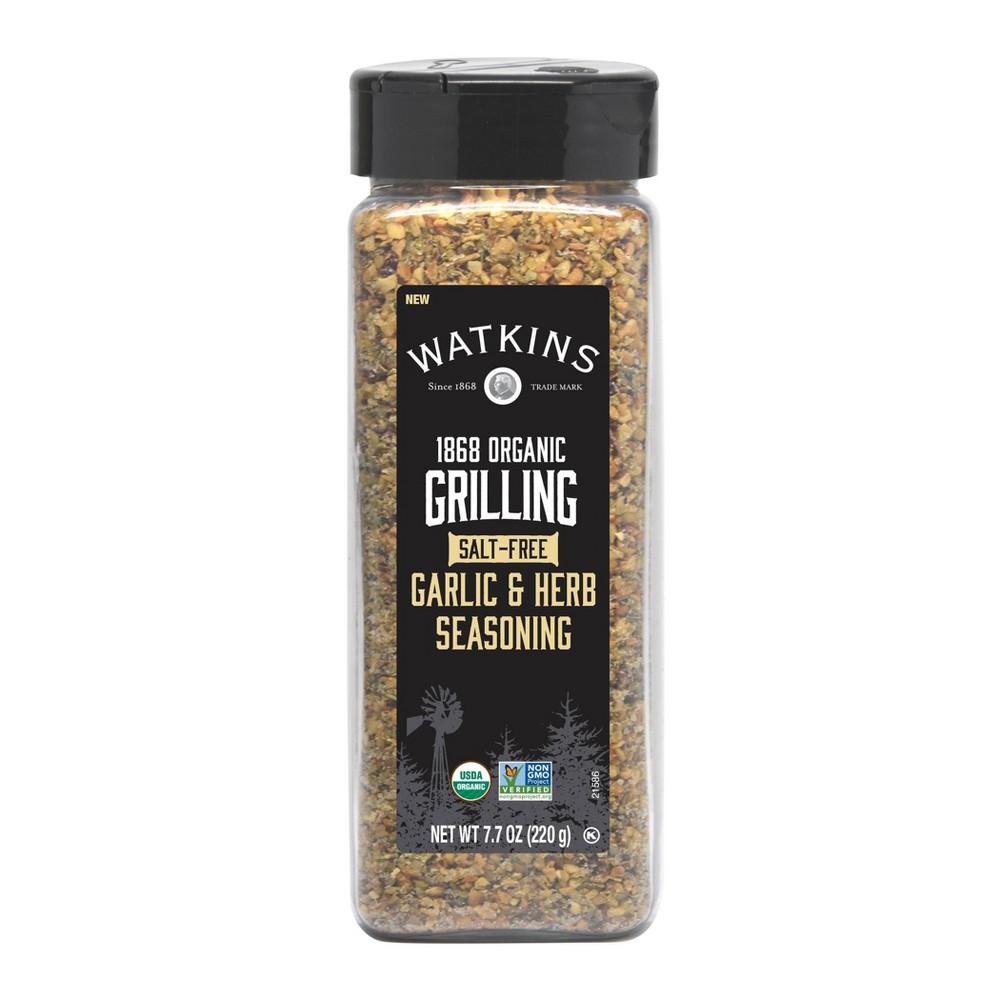 Watkins Organic-Grilling Salt-Free Garlic & Herb Seasoning​ - 7.7oz